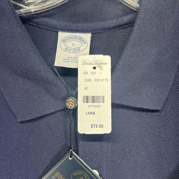 Auburn Tigers Polo Shirt Mens Large Brooks Brothers Collegiate - Picture 5 of 8